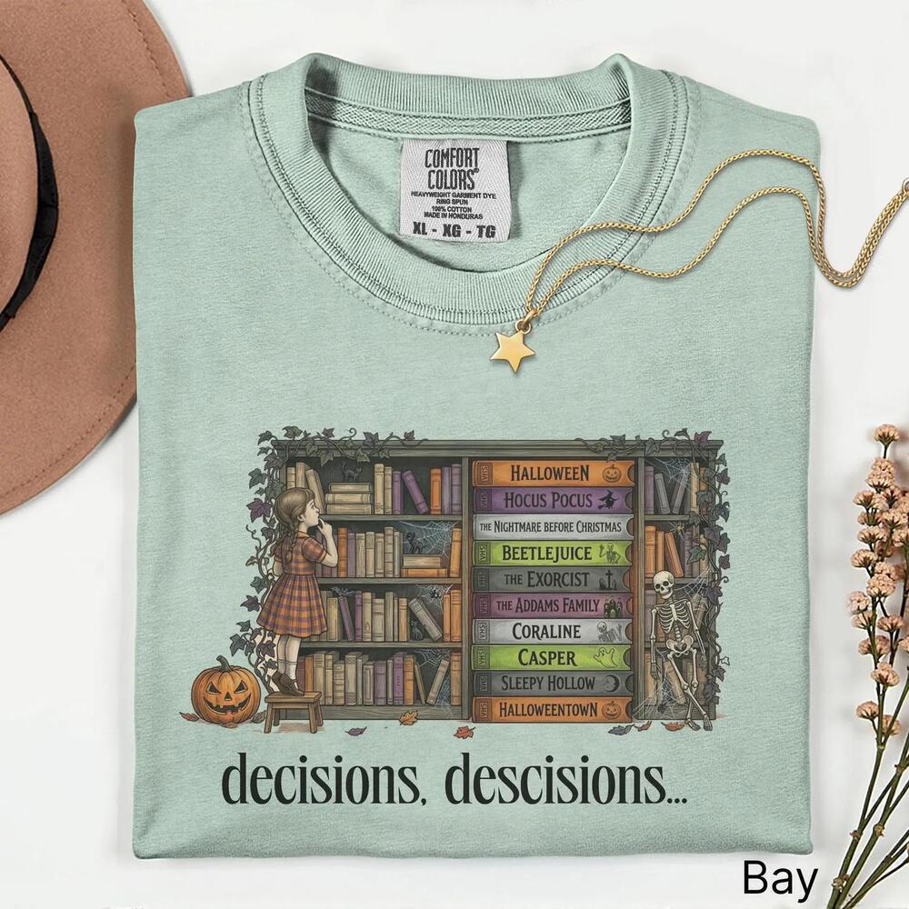 Halloween Movie Decisions Decisions VHS Horror Shelf T Shirt